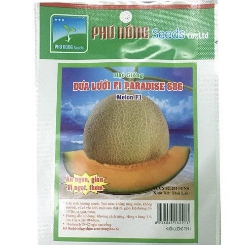hạt giống dưa lưới f1 paradise 686