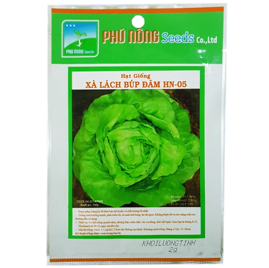 hạt giống xà lách búp đăm hn-05