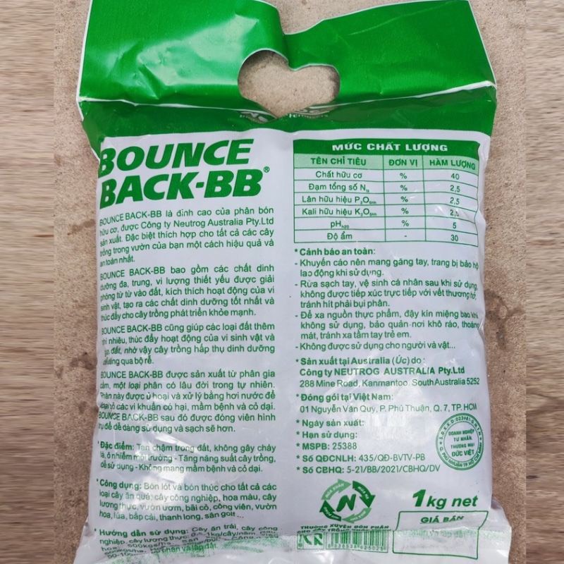 Phân hữu cơ Bounce Back 1kg (2)