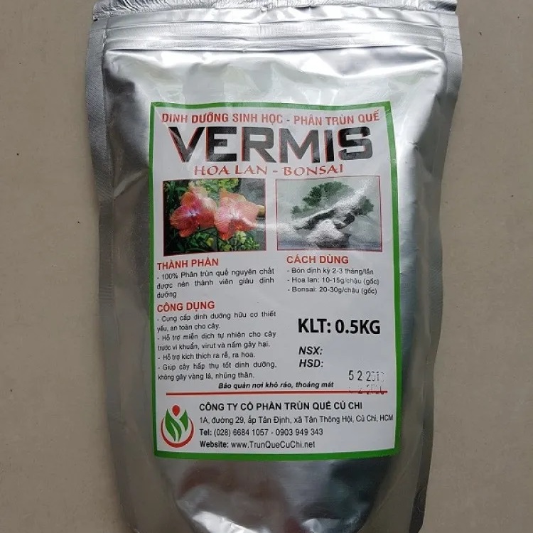 phân trùn quế dạng viên vermis 0,5kg