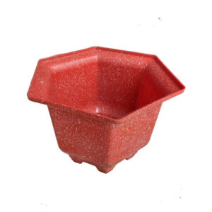 chậu mai nhựa giả đá đỏ (1)