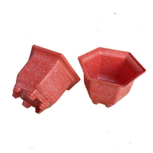 chậu mai nhựa giả đá đỏ (2)