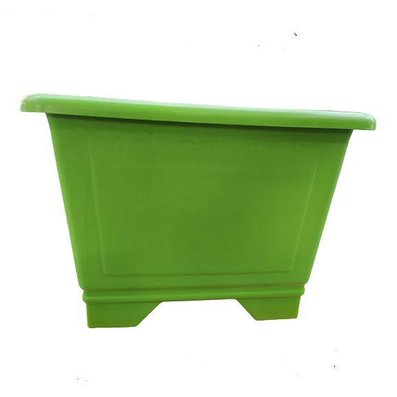 chậu vuông cao 63 xanh lá