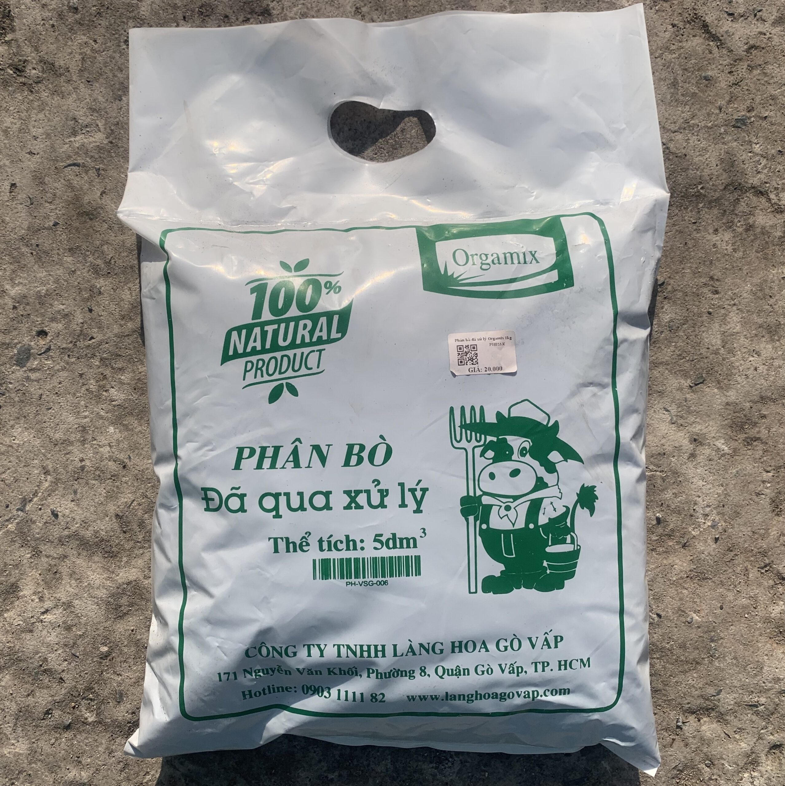 phân bò đã qua xử lý Orgamix plus